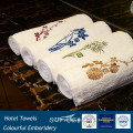 Peking Opera make-up Blue Plain Dyed with Embroidery cotton towel